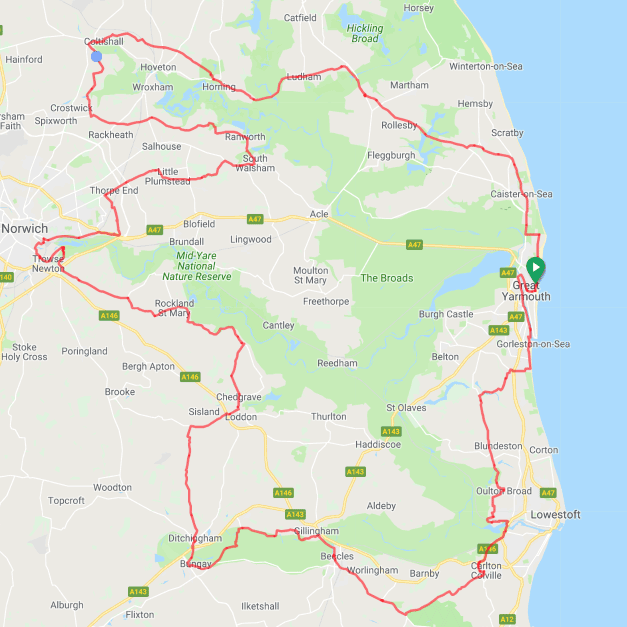 Tour de Broads: Spring Route Map