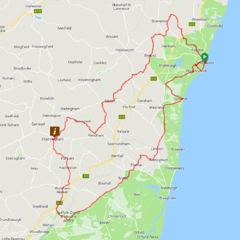 The Southwold Sportive Route Map