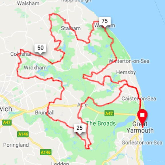 Tour de Broads: Spring Route Map